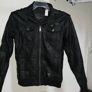 Boys black leather jacket
